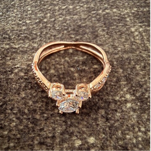 Disney Jewelry - Size 8 Disney Rose Gold Mickey Icon Ring CZ Disney Parks Collections NWOT